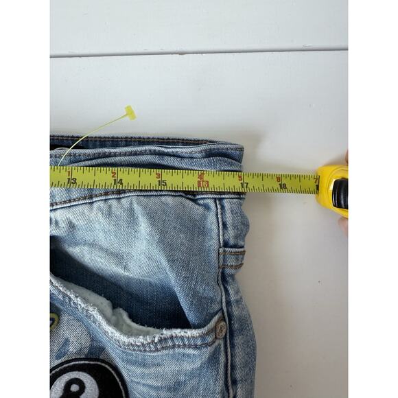 Billionaire Boys Club Light Blue Straight Jeans with Patches - Picture 6 of 10